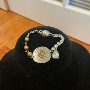 Vintage Chicos silver & gold Bracelet with beads